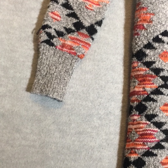 NO BOUNDARIES Aztec Tribal Southwest Boho Cozy Warm Cuddly  Long Line Cardigan - Picture 8 of 16